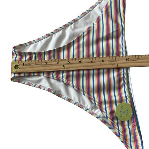 Forever 21 Womens Swim Bikini Bottoms Size XL Striped Beach Tanning Pool Swim - Picture 10 of 11